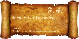 Herberth Alexandra névjegykártya